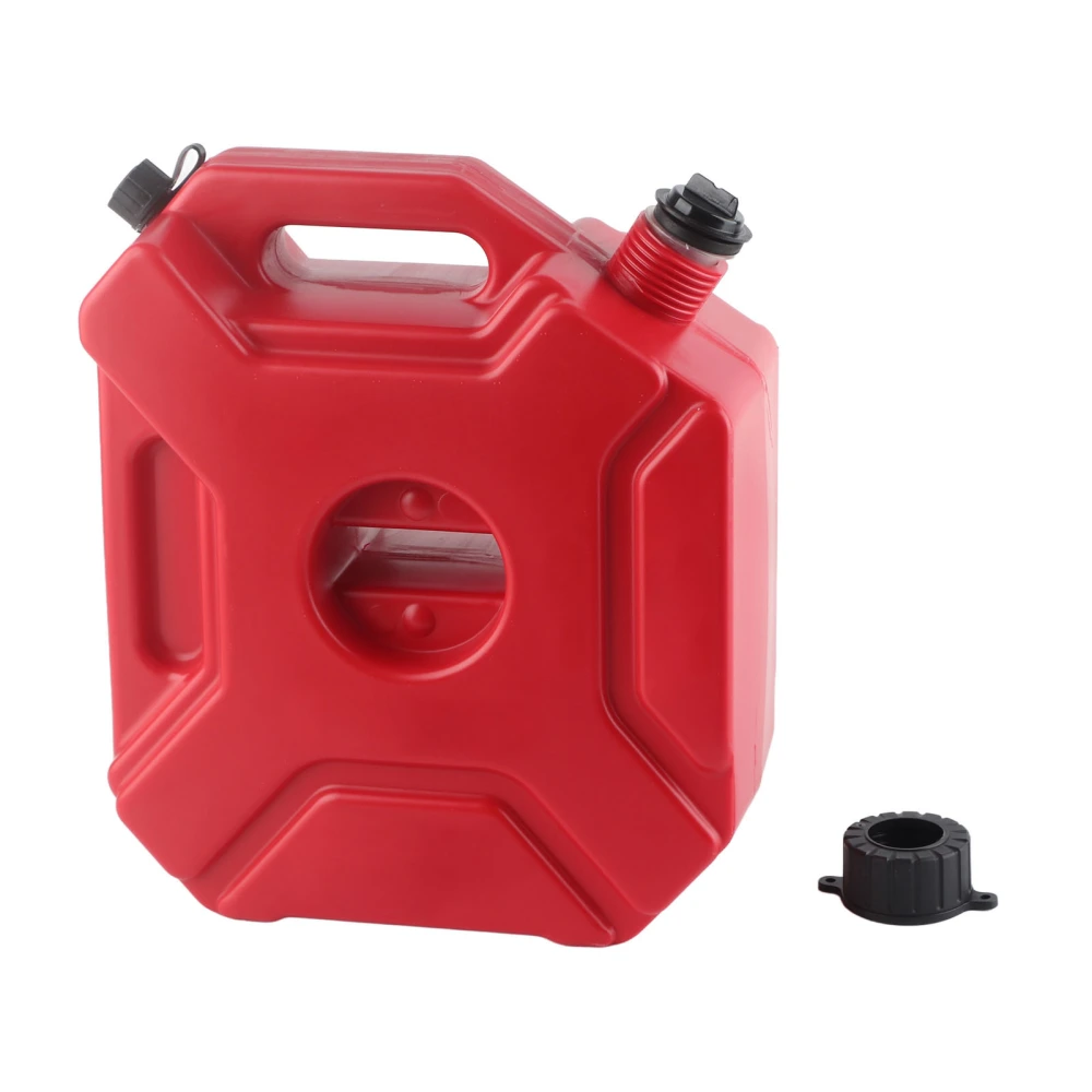 5L 1.3 Gallons Fuel Oil Tank Red Large Capacity Portable Gas Petrol Container for Cars Motorcycles UTV ATV Off Road Vehicles Without Bracket