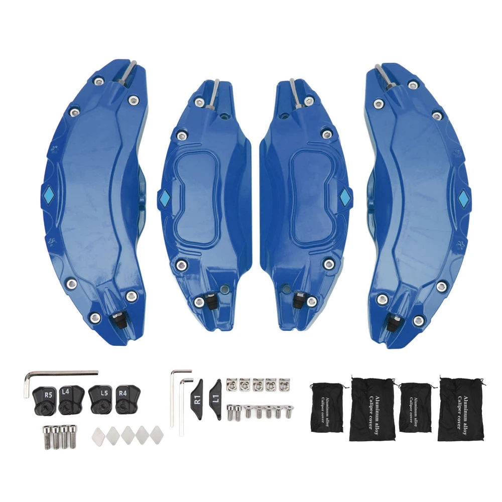 4PCS Brake Caliper Cover Front Rear Aluminum Alloy Replacement for Tesla Model Y 19 20in Wheels Hub Blue