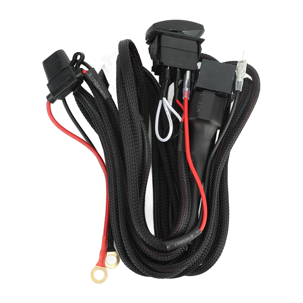 12V LED Work Light Wiring Harness 16 Gauge Wires High Electrical Conductivity for ATV SUV Jeep Pickup