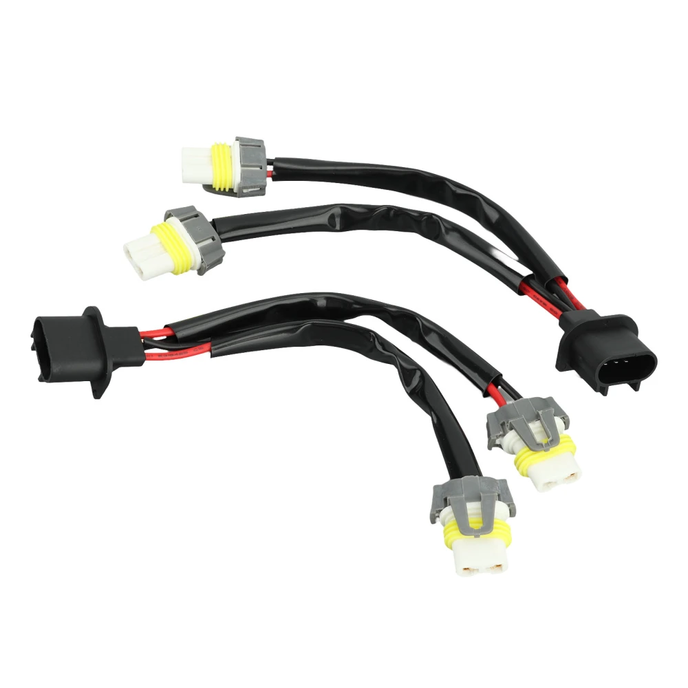 2 Pcs Headlights Wiring Harness Adapter H13 9008 Male to 9005 9006 Female 2 Way Splitter Wire Adapter for Truck Pickup LED Wire Cable Plug