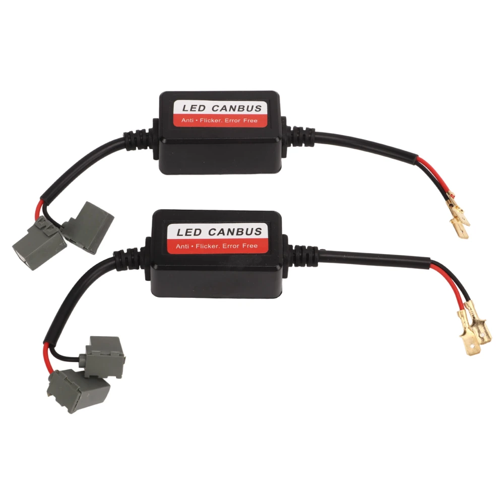 2pcs H1 LED Light Decoder 12V DC Anti Flickering Resistor Decoder for LED Headlight Fog Light