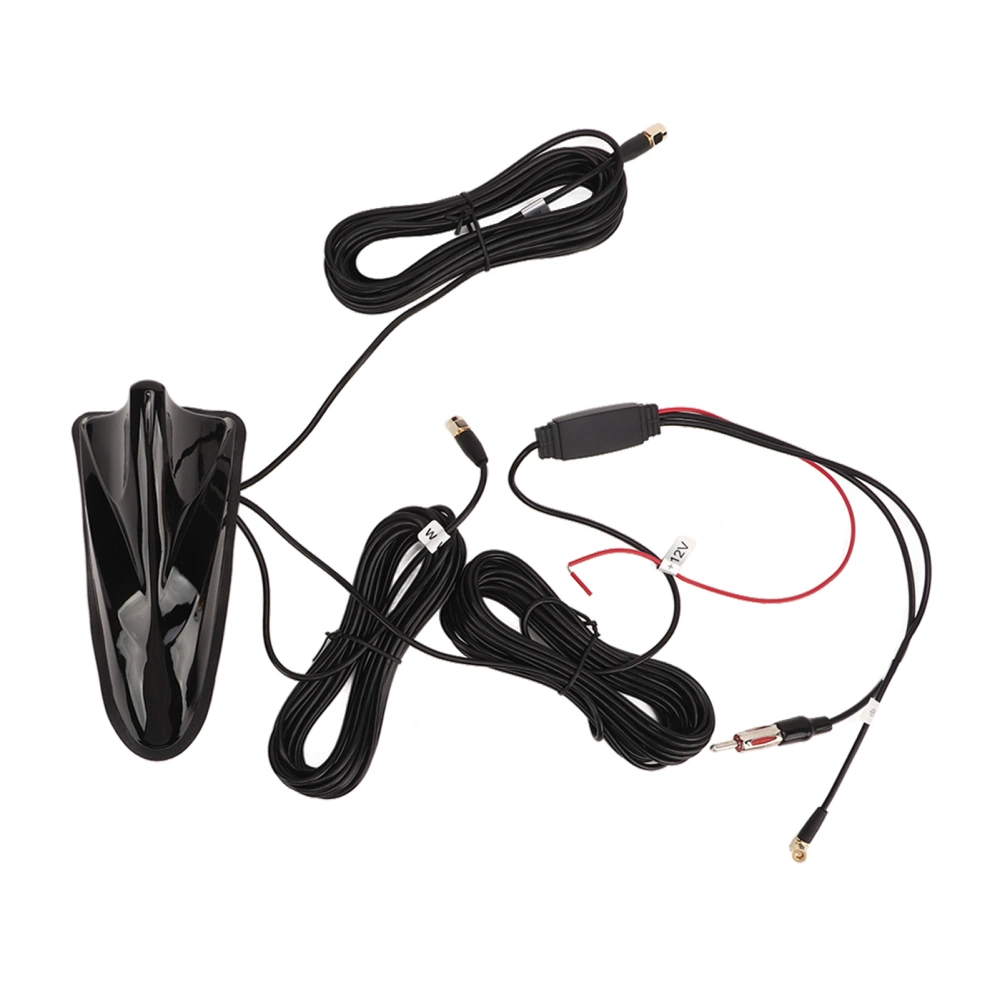 12V Shark Fin Antenna GPS DAB FM WIFI High Sensitivity 5m Cable Length Universal Radio Aerial Antenna