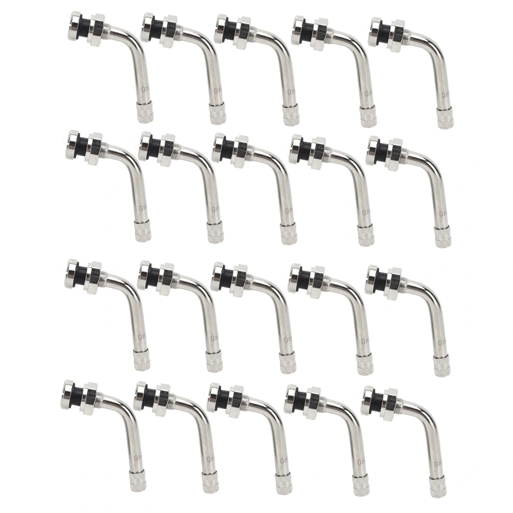 20pc Metric Aluminum Wheel Truck Valve TR554D 60 Degree Bend Valve for Vehicles Wheel with 9.7mm Valve Hole