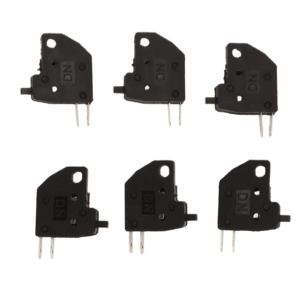 6PCS Motorcycle Brake Light Stop Switch Sensitive Compact Lightweight Black Replacement for Suzuki GY6