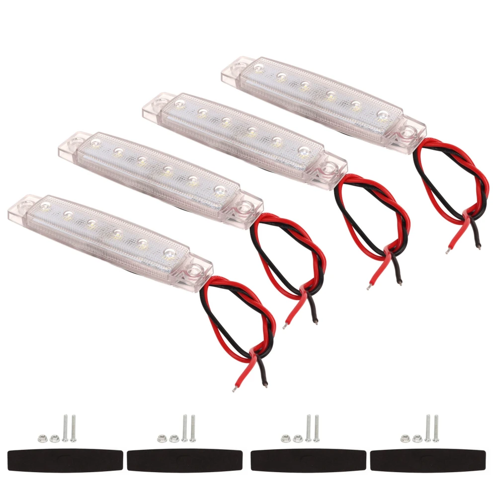 4PCS Side Marker Light PC LED Bright Light Waterproof Rust Proof Side Lights for Ships Yachts