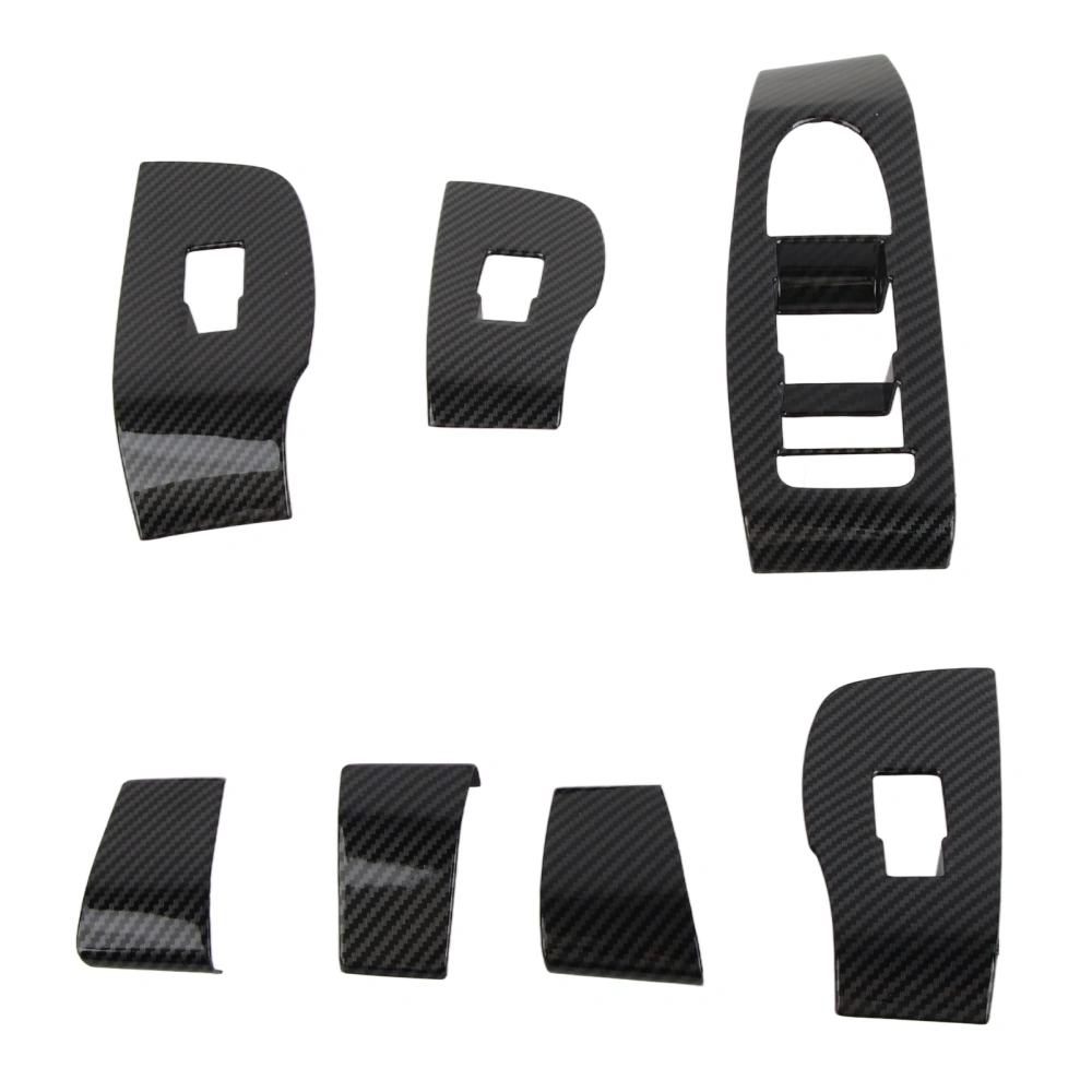 7PCs Door Window Switch Panel Cover Carbon Fiber Style Replacement for Mazda 3 Hatchback 3 Sedan CX‑30