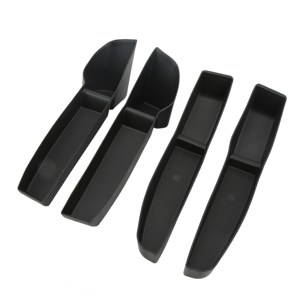 4 Pcs Door Side Storage Box Black Handle Insert Armrest Organizer Pockets Tray Repalcement for Tesla Model 3 2017‑2022