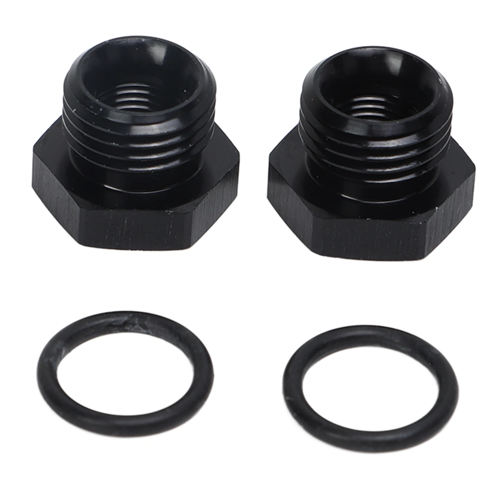 6AN Block Off Cap Hex Head Plug with O Ring Male Fuel Adapter Fitting Aluminum for Automotive