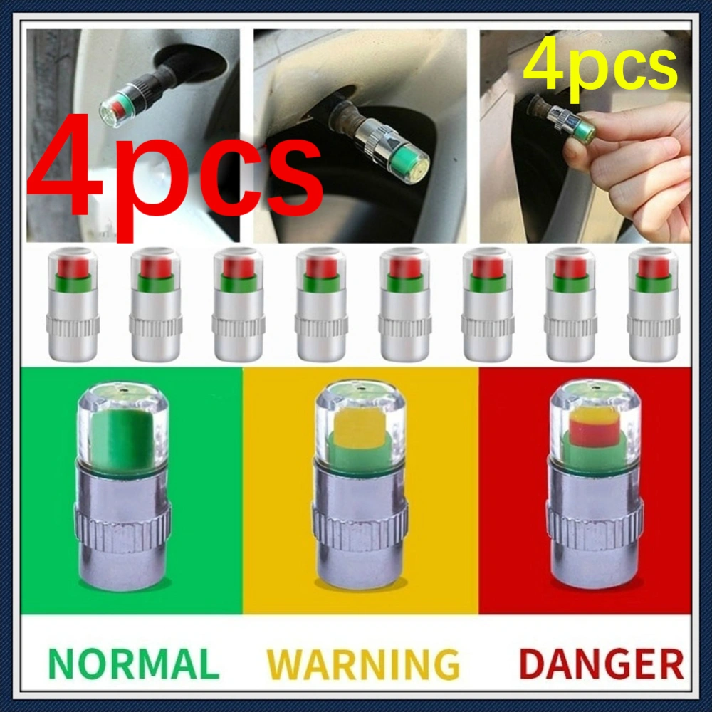 4Pcs Car Auto Tire Pressure Monitor Car Tire Pressure Diagnostic Tool