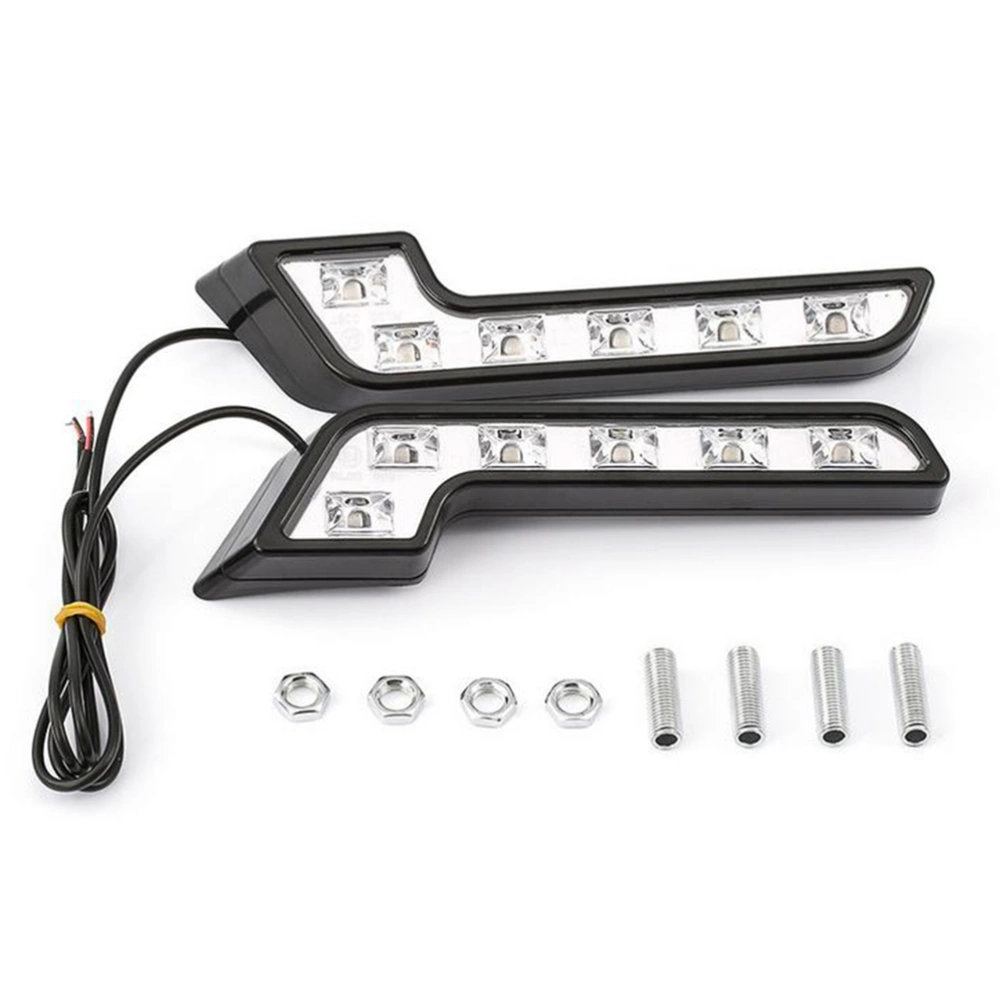 2PCS 12V L Shaped Driving Lamp Daytime Running Fog Light Durable Waterproof Car Accessories