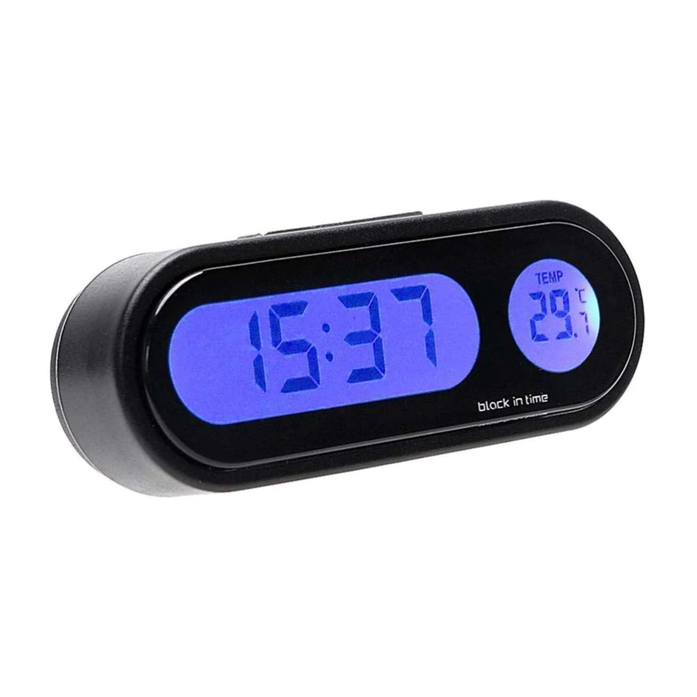 2 in 1 Car Clock Thermometer LED Backlight Car Interior Decor Thermometer Clock Car Dashboard Clock