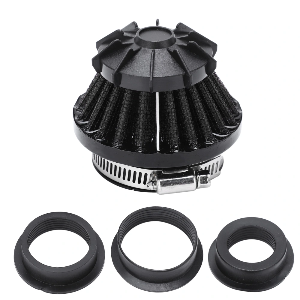 4 in 1 Air Filter 35mm 42mm 48mm 50mm Inner Diameter Air Intake Cleaner for Pit Bike Mini Bike Sport Utility Vehicle Black