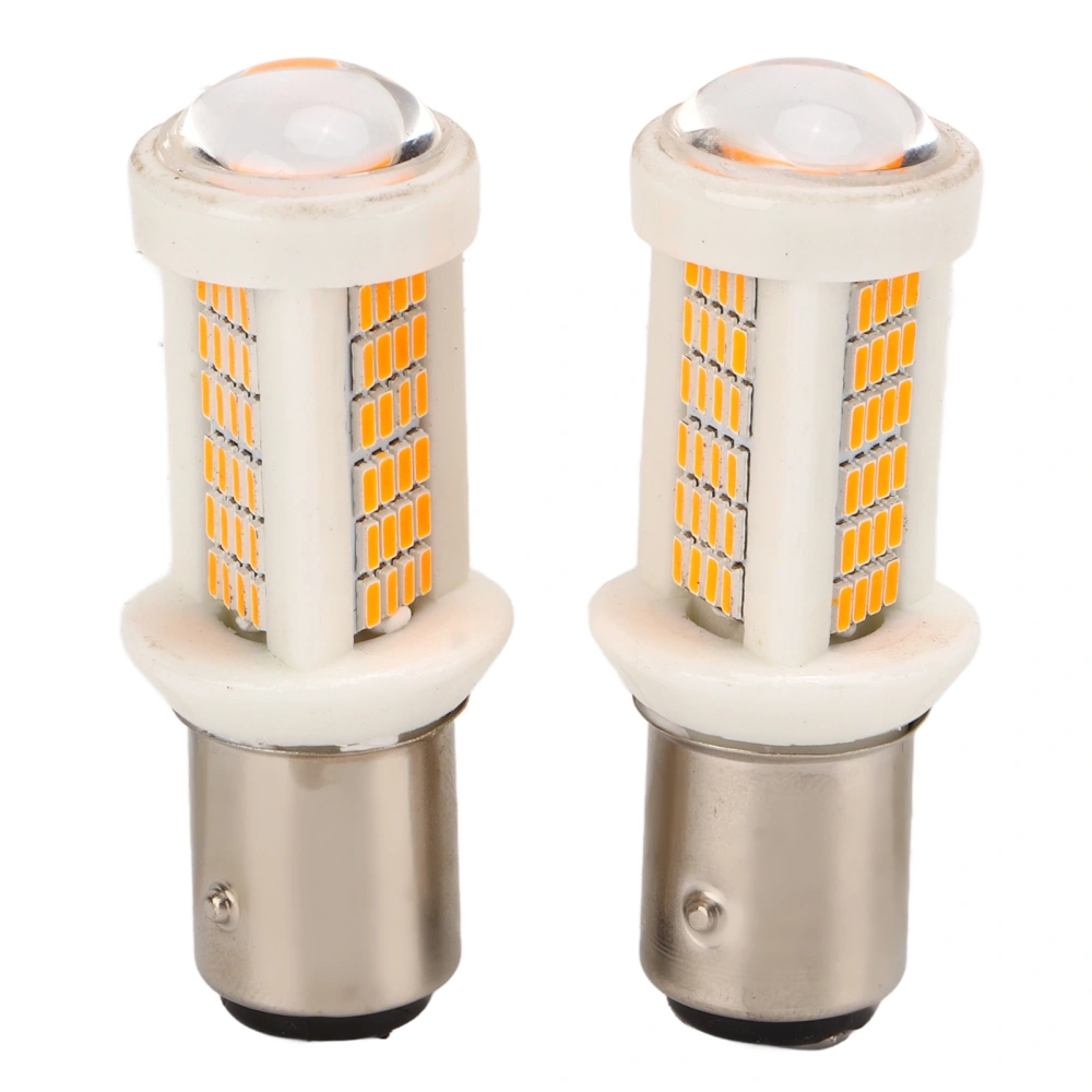 BuyWeek 1 Pair LED Turn Signal Light Bulb 1000LM High Brightness Tail Brake Lamp Bulb Yellow Light Universal for Car Truck