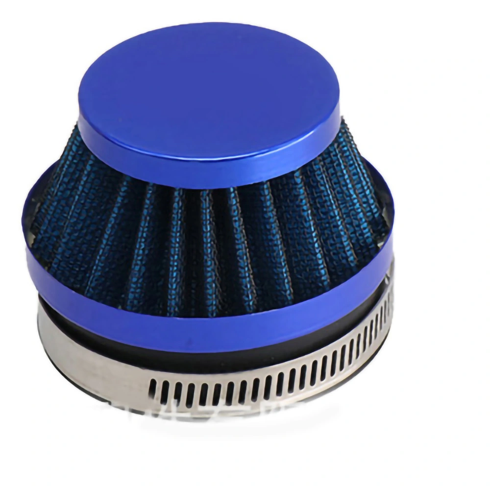 Universal Motorcycle Air Filter High Flow Intake Air Cleaner Washable for Motorbike Refitting 60mm/2.36in Blue