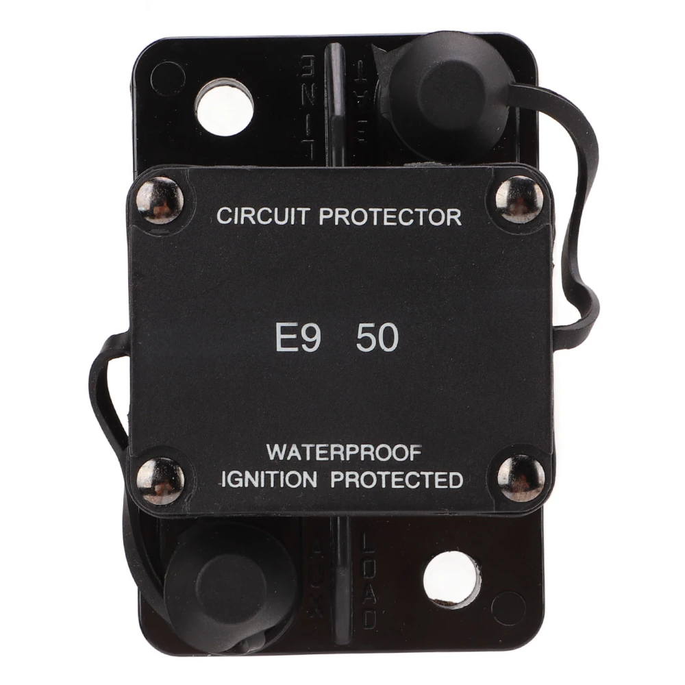 32V 50A Circuit Breaker Automatic Reset Function 1/4in Stud IP67 Waterproof Dustproof for Trucks Buses Battery