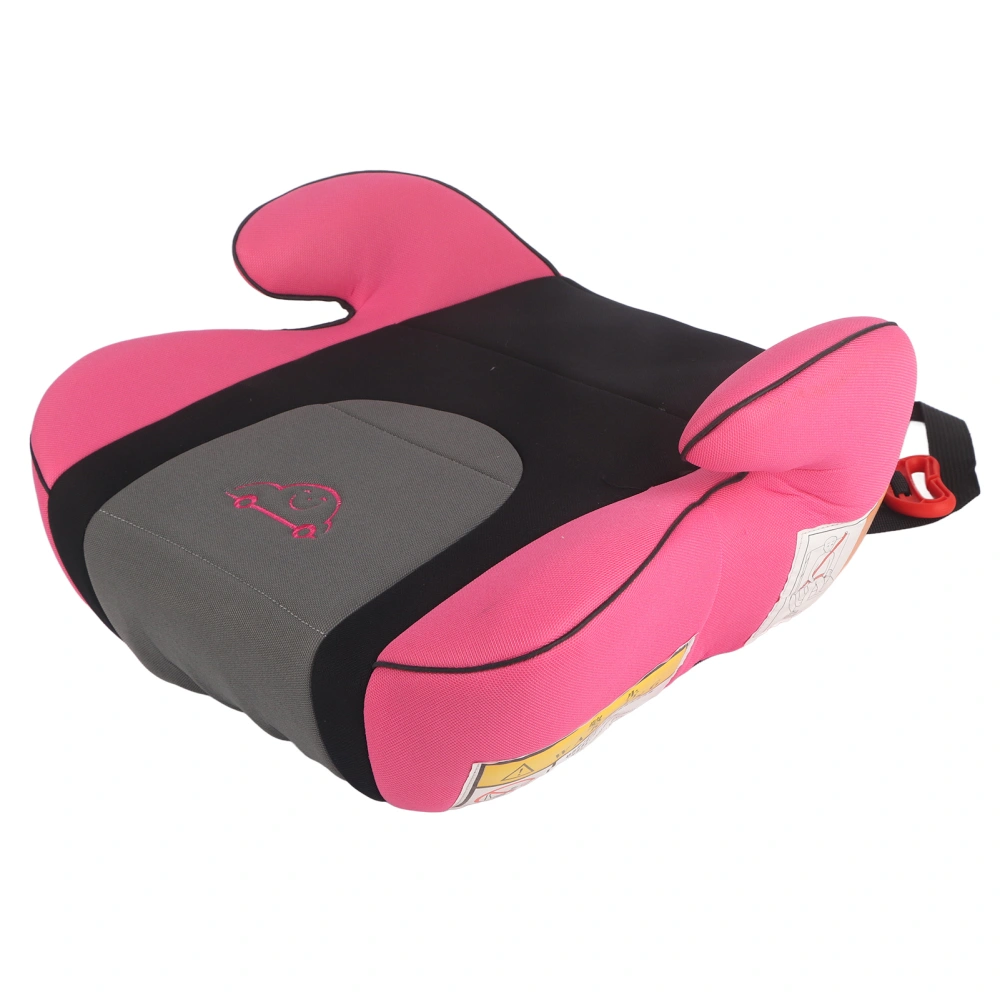 Child Safety Seat Heightening Cushion Comfortable Breathable Car Interior Replacement for 3‑12 Years Old Pink