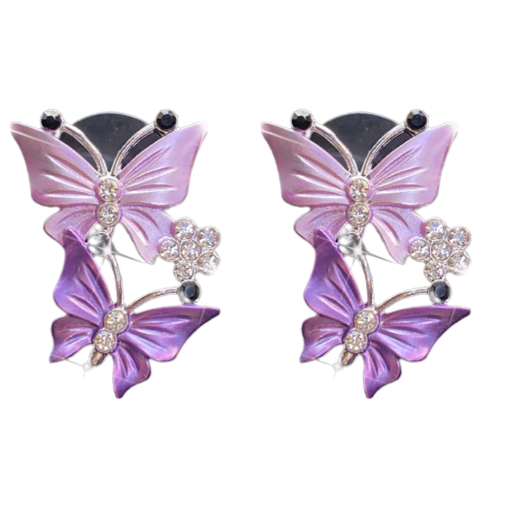 BuyWeek 2Pcs Butterfly Car Air Vent Clip Car Fragrance Car Diffuser Air Freshener Rhinestone Car Bling Accessories