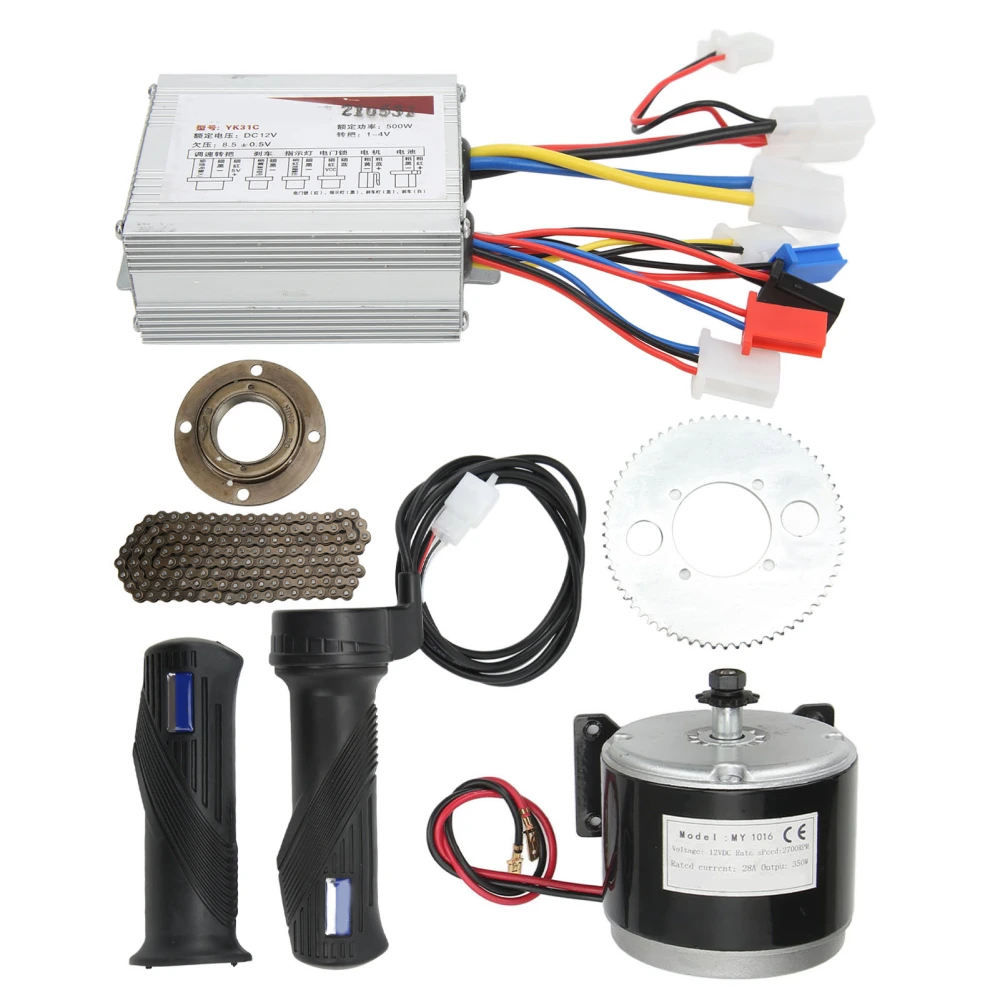 12V 350W Electric DC Motor Controller Kit 28A 2700RPM Throttle Grip for Go Kart Electric Scooter Motorcycle