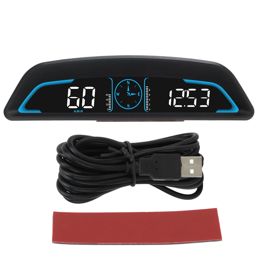 Universal Car HUD Display Digital GPS Speedometer with Speed Alarm Automatic Brightness Adjustment for Vehicle