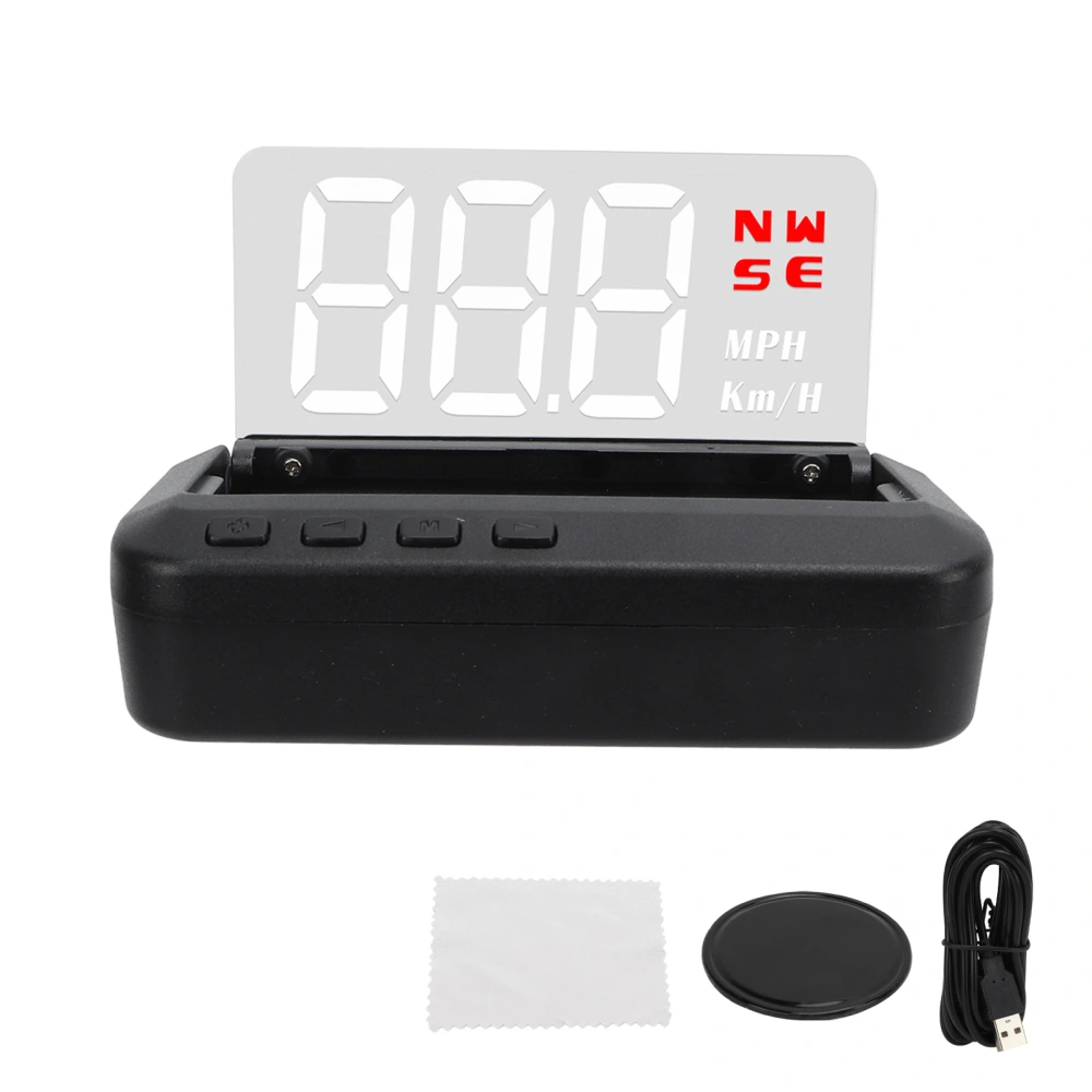 3in Car HUD Display Digital GPS Odometer with Overspeed Alarm Fatigue Driving Reminder