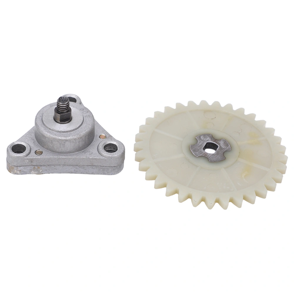 Motorcycle Oil Pump Assembly with Sprocket Silver Alloy Metal Universal for GY6 50cc 139QMB Engine