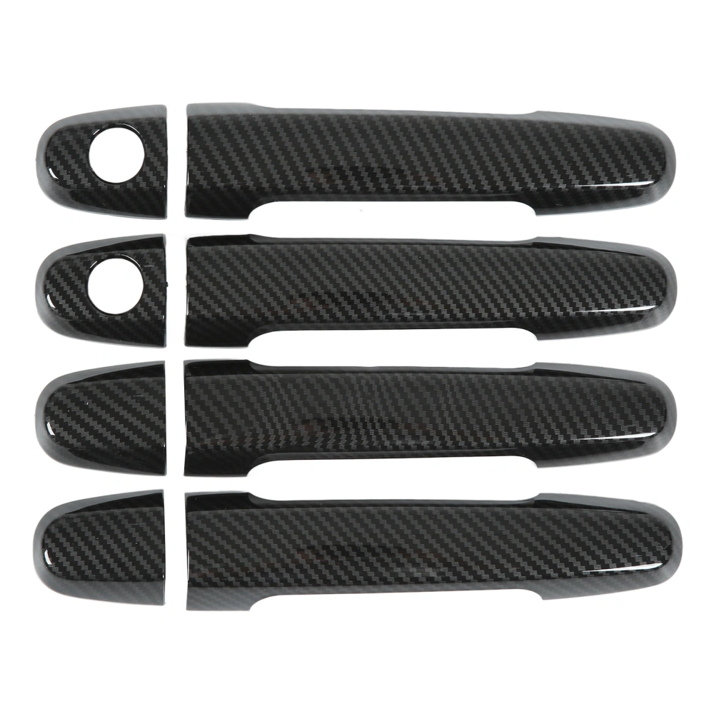 Carbon Fiber Style Exterior Door Handle Protector Cover Decorative Frame Replacement for Camry 2002‑2006