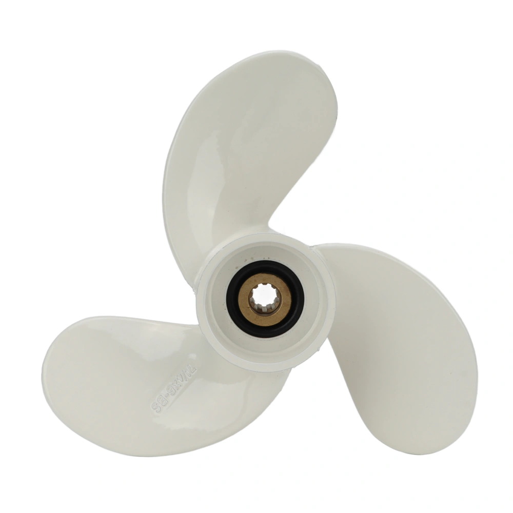 7 1/4in Marine Propeller 6L5‑45943‑00‑EL 9 Spline Tooth 3 Blades Boat Propeller Replacement for 2.5HP 3HP F2.5A 3A Motor