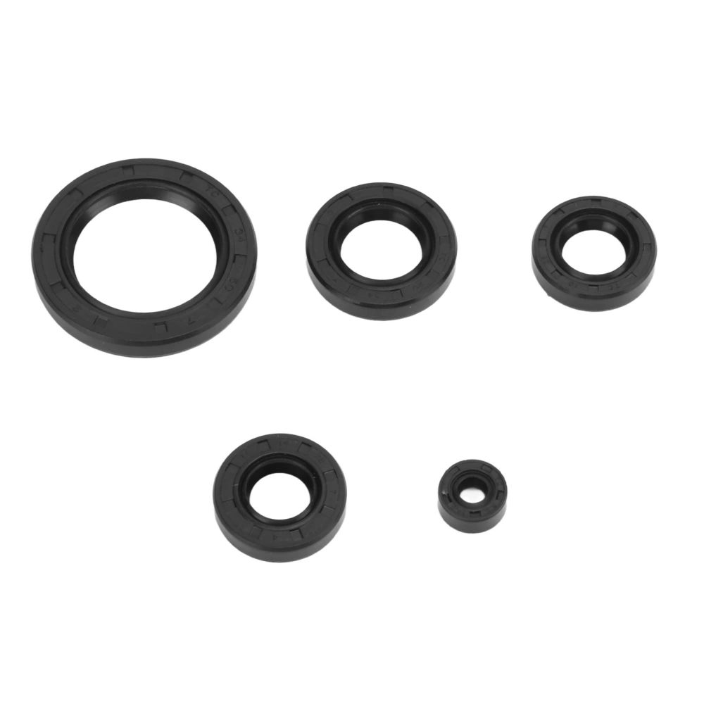 BuyWeek 5pcs Crankshaft Oil Seal Set Rubber for Chinese 125cc 150cc 200cc 250cc Upright Engines ATV Go Kart Quad Pit Dirt Bike