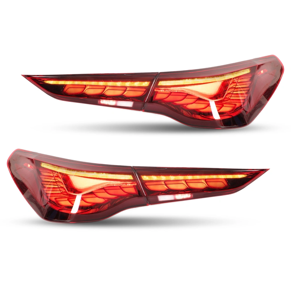 BuyWeek OLED GTS Tail Lights with Sequential Turn Signal Replacement for 4 Series G22 G23 G26 M4 G82 G83 2021+Red