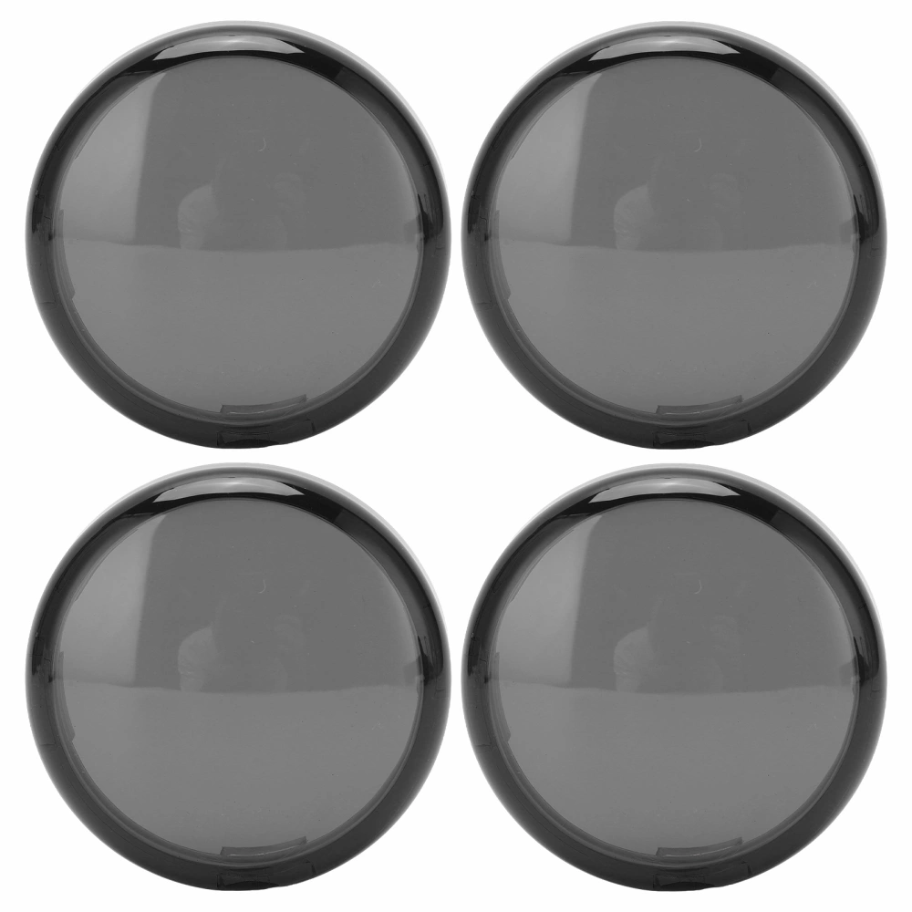 4pcs 6cm/2.36in Motorcycle Turn Signal Light Lens Cover ABS Universal Motorbike AccessoriesSmoky