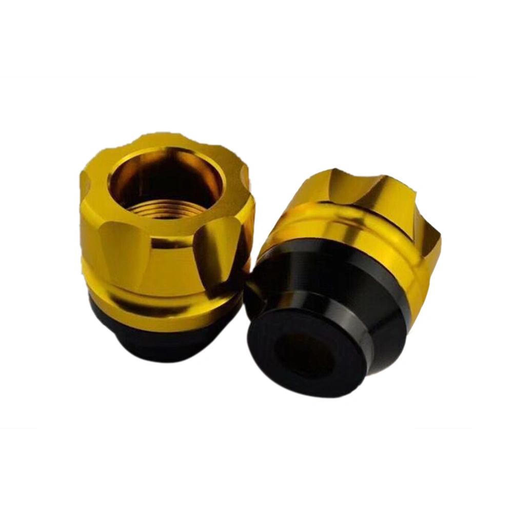 Front Fork Frame Slider CNC Aluminum Alloy Rustproof Stylish Universal Crash Protector for MotorcycleYellow