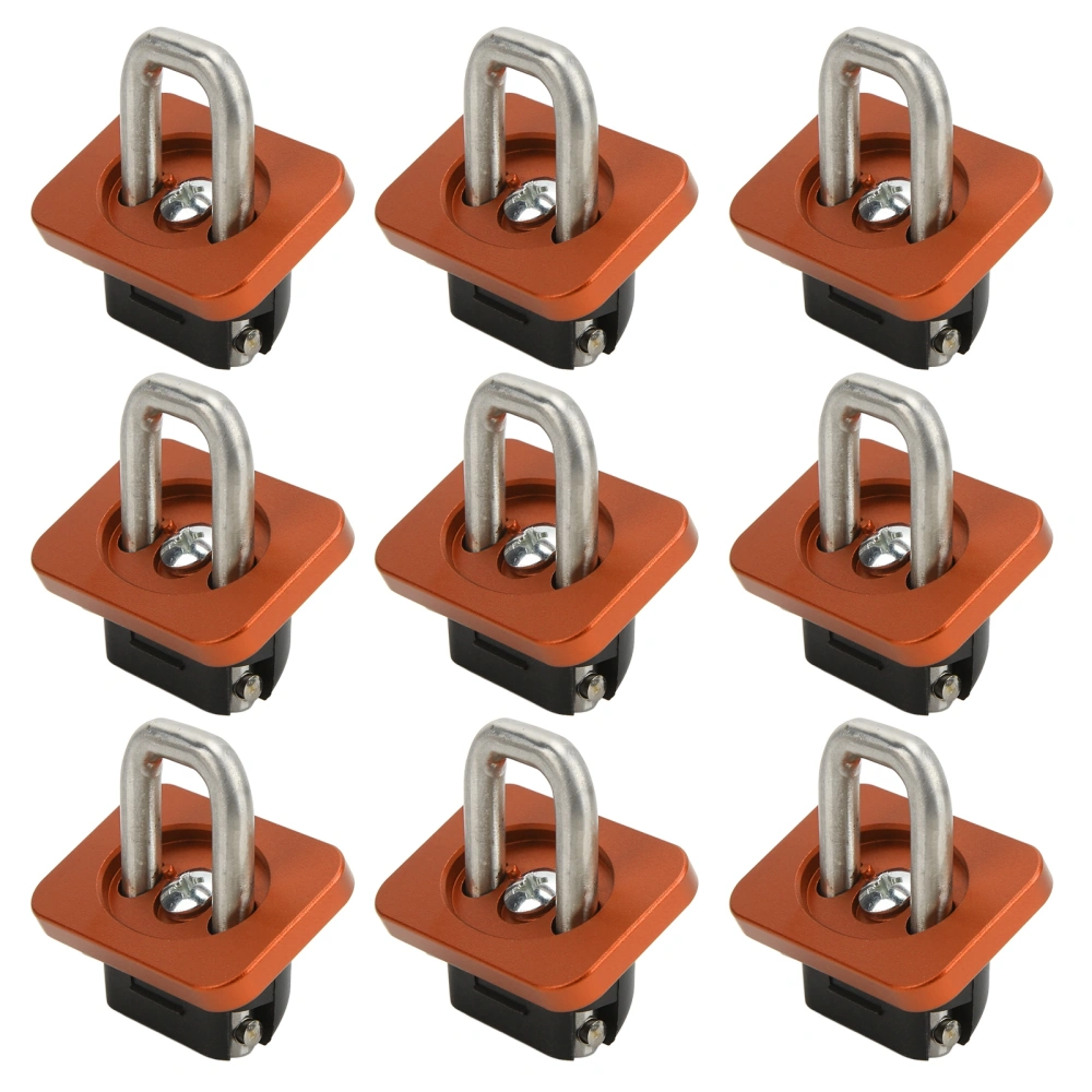 9PCS Truck Bed Tie Down Anchors Inner 1000lbs Load Bearing Replacement for Chevy Silverado 2007‑2021Orange