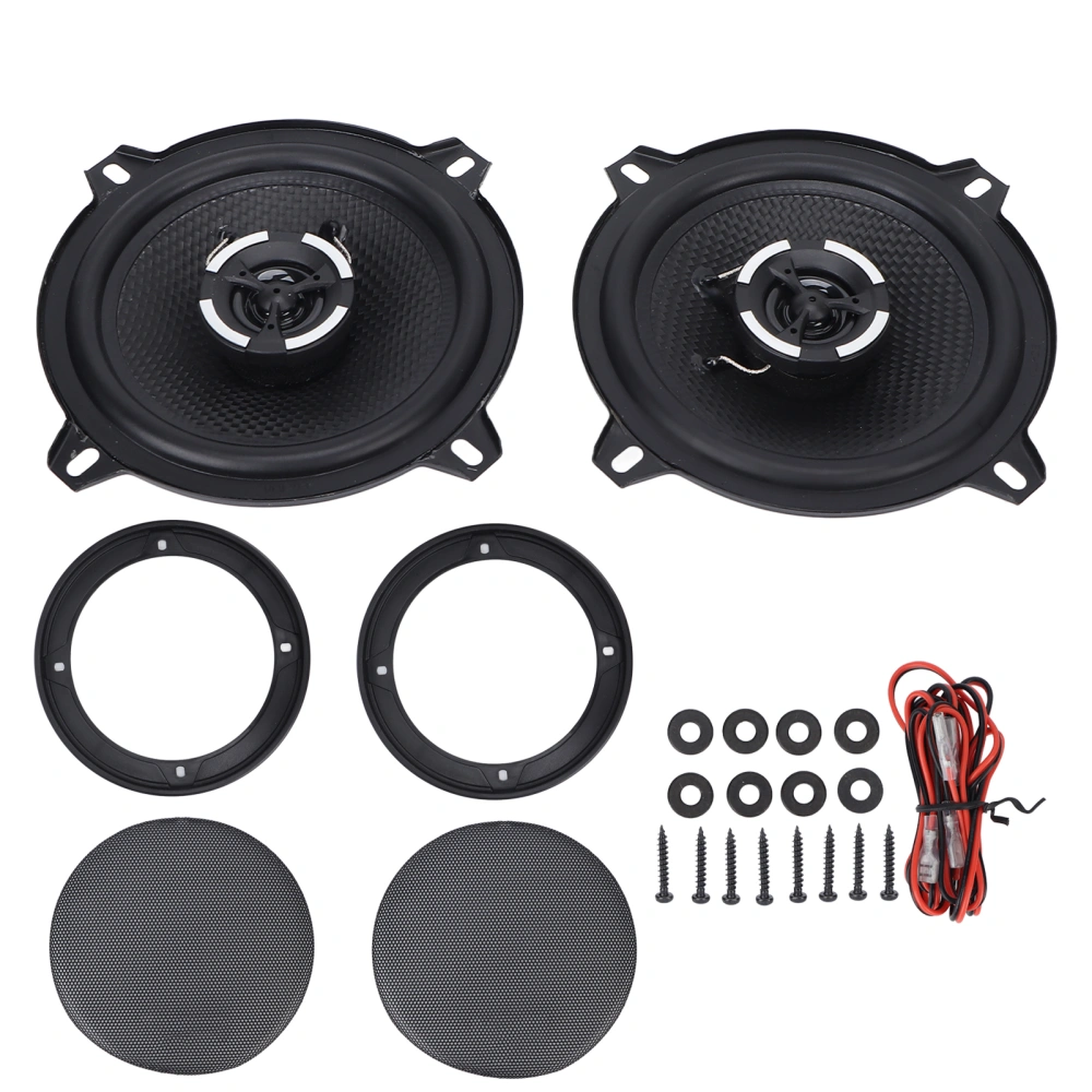 BuyWeek 2PCS Car Audio Tweeter 5.2in/13.2cm 4Ω 70‑20KHZ 91dB 12V Round Speaker Universal Accessories