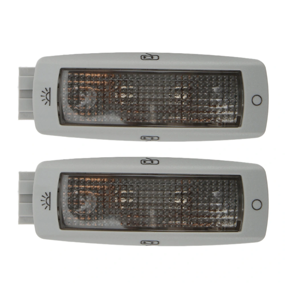 2pcs Rear Reading Dome Light 3B0947291 Gray Shell High Brightness Replacement for Caddy