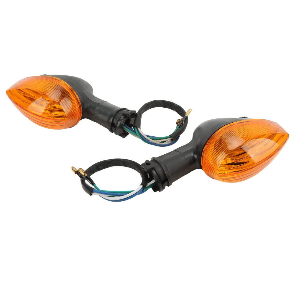 Pair Motorcycle Turn Signal Indicator Light Front Side 12V 6W Replacement for YZF R1 2009‑2014Dark Brown