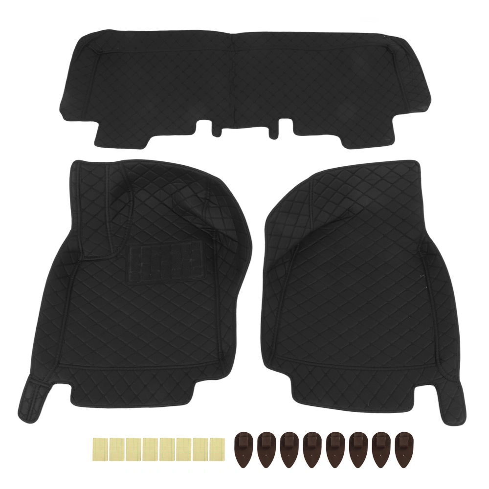 BuyWeek 3pcs Car Floor Mat Kit Rear Front Antiskid Wear Resistant Foot Pads Replacement for Tesla Model S 2014 2015