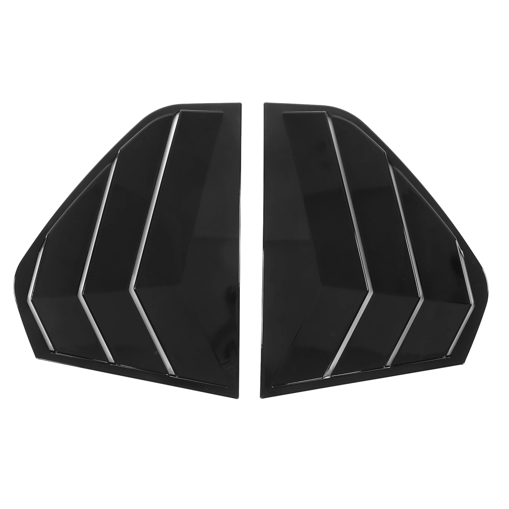 2PCS/Set Car Rear Window Louver Side Vent Cover Stepped Black Replacement for MK8 2020‑2021