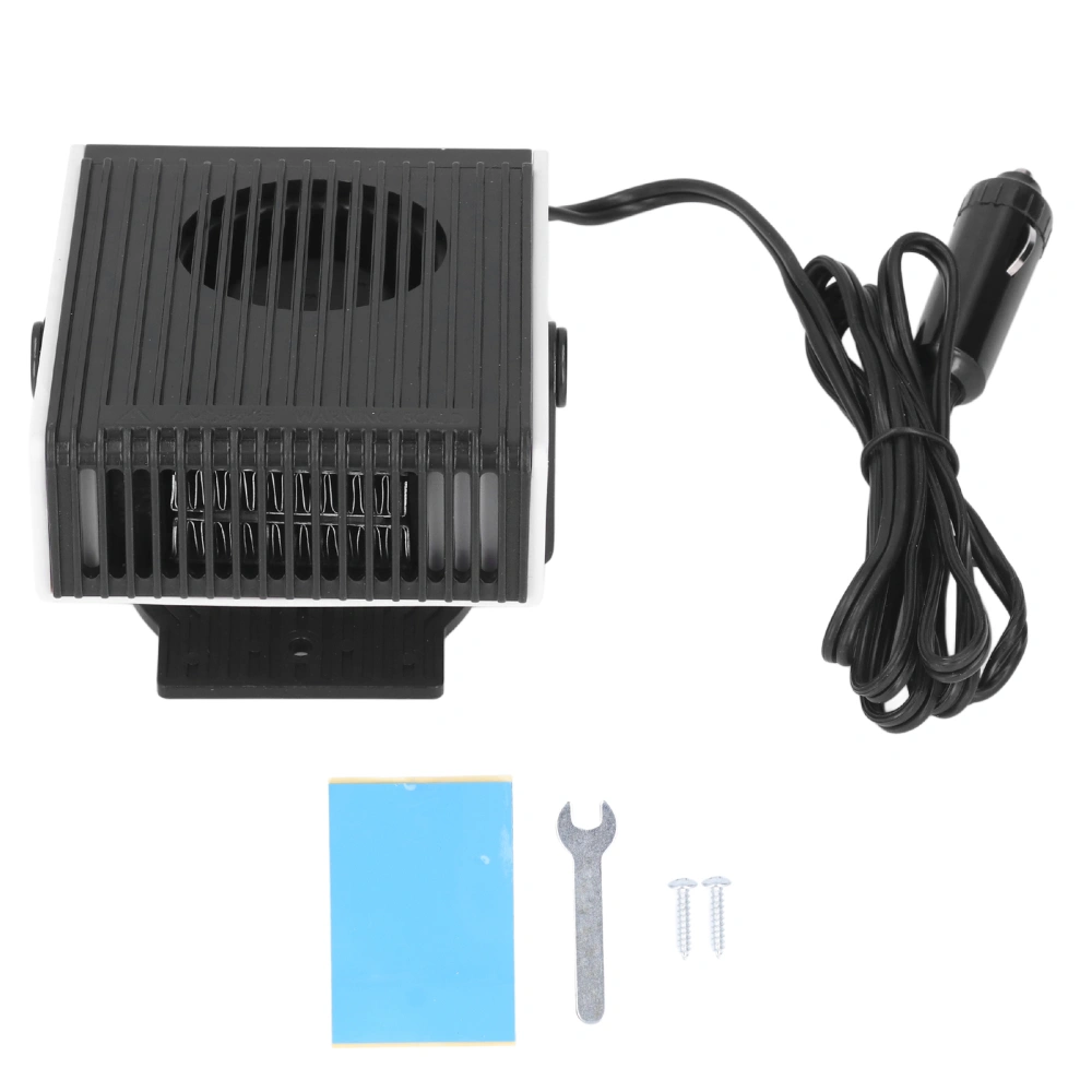 Car Heating Fan Cigarette Lighter Defogger 12V 150W Portable Black White Low Noise Universal