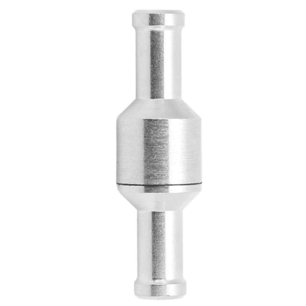 BuyWeek 1 Way Nonreturn Check Valve Aluminium Alloy Silver for Water Oil Diesel Petrol Fuel Line8mm/0.31in