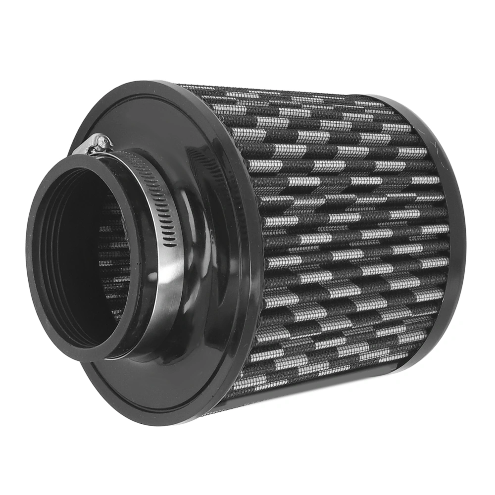 Universal 76mm/3in Inlet Air Filter Cleaner Clamp On Round Tapered Air Filter High Flow Air Intake Cone Filter for Car Modification