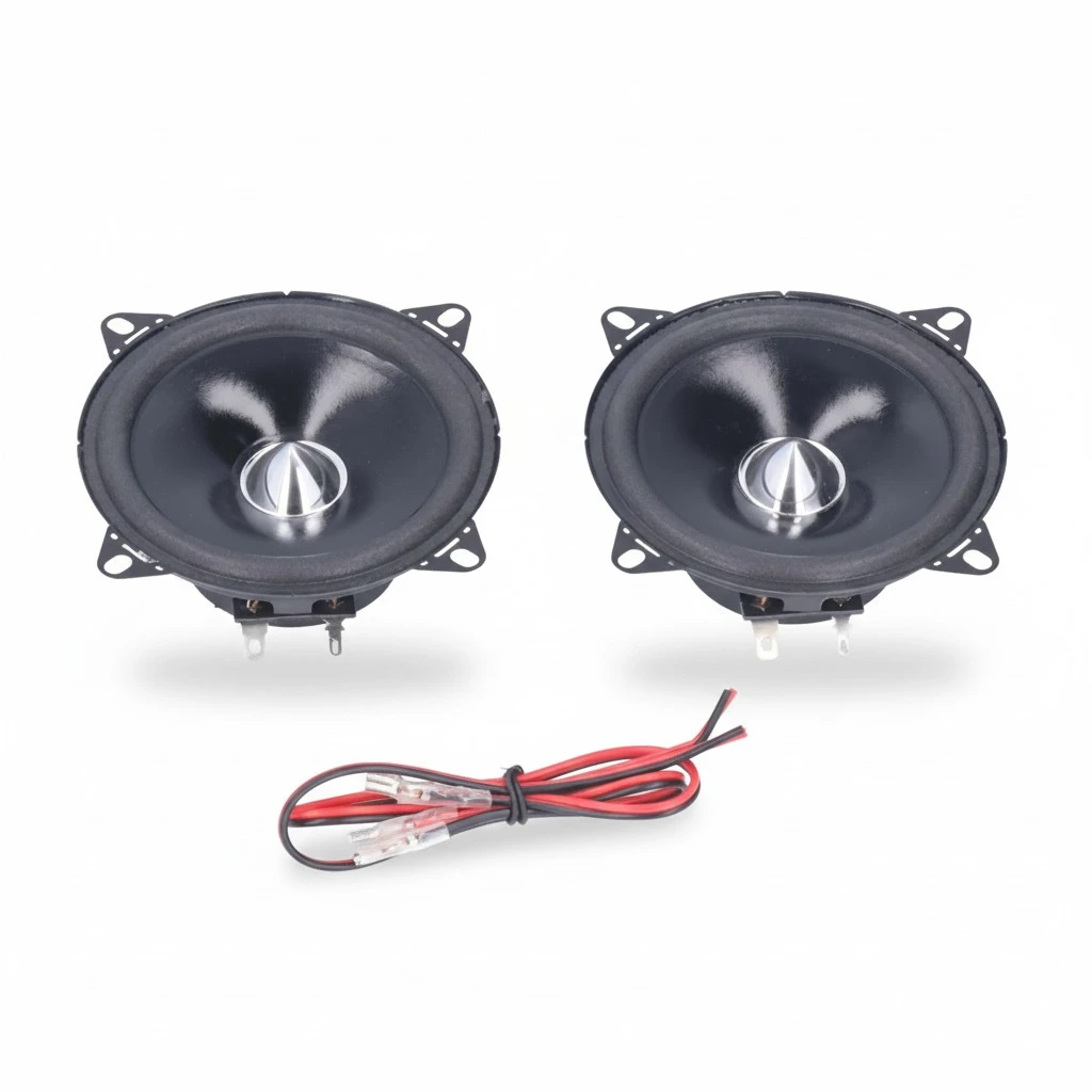 BuyWeek 2 Pcs 4in Car Coaxial Speaker Stereo Audio Loudspeaker Universal for Auto Audio System