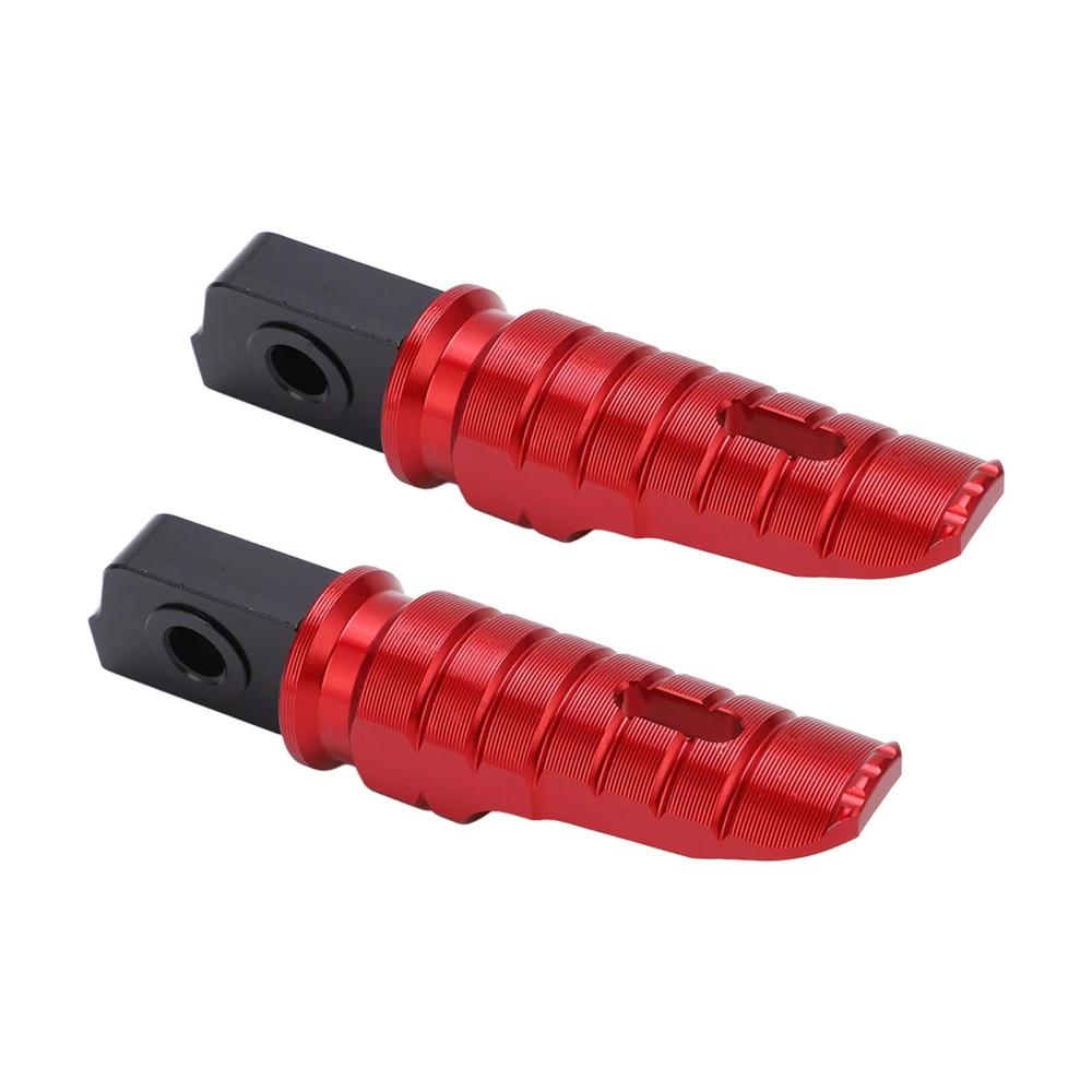 BuyWeek 2pcs Motorcycle Front Footpeg Footrest T6063 Aluminum Alloy Anti Slip Rustproof Replacement for Aprilia GPR125 APR150Red