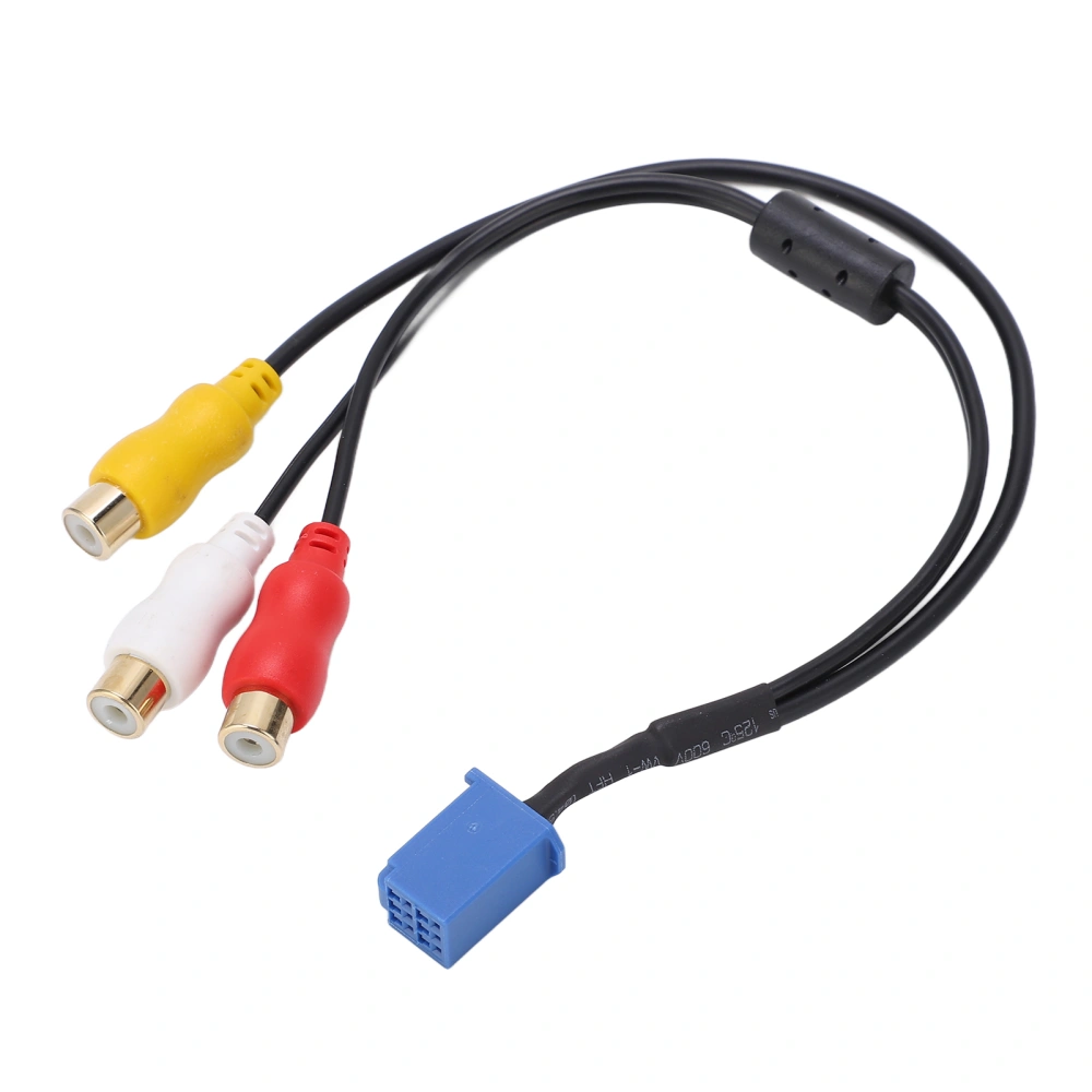 6 Pin AV 3040 Port Car 3RCA Cable Adapter Audio Vedio Connector for DVD Navigation Headunit