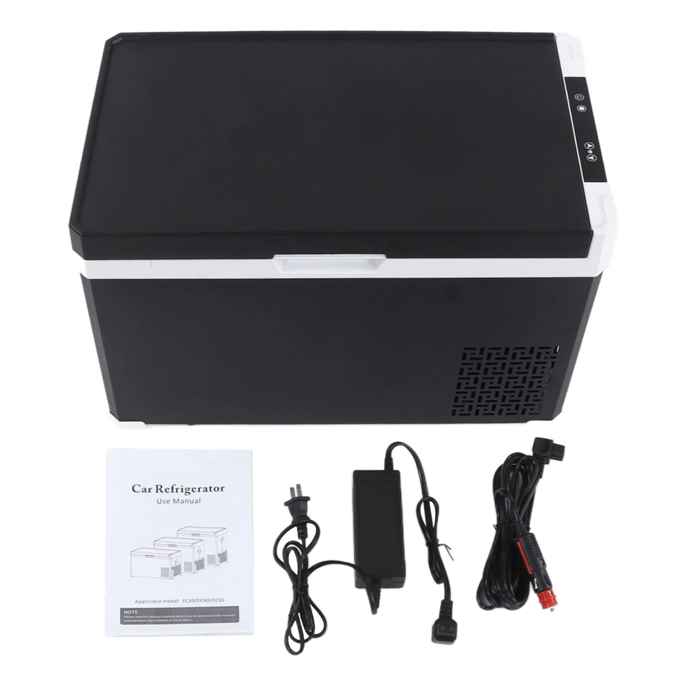 BuyWeek Car Refrigerator 30L Volume ‑20℃‑+20℃ 12/24V Portable Freezer for RVs Boats Camping Travel US Plug 100‑240V