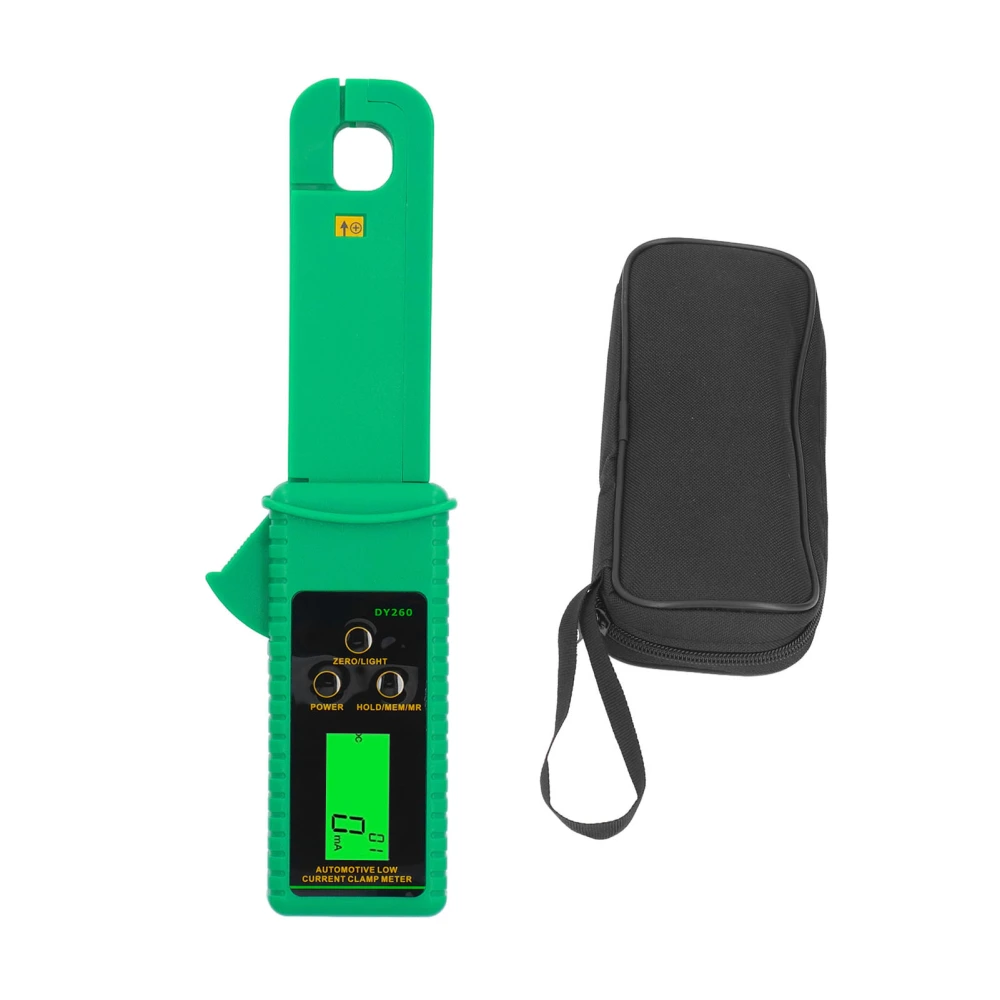 Car AC DC Leakage Current Clamp Meter 0mA‑60A Portable Low Current Tester Anti Interference Non Contact for Automotive