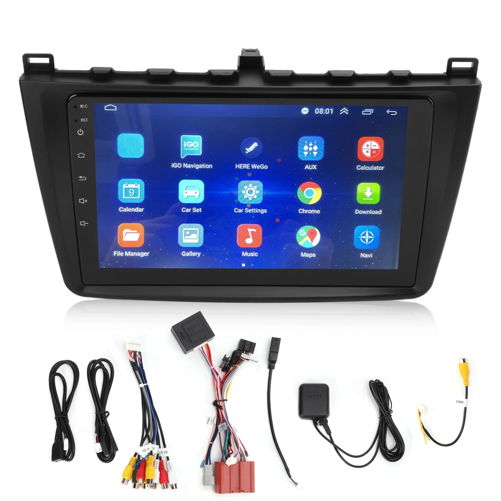 9in Wifi GPS Navigation FM Radio 16GB+1GB Bluetooth for Android 10.1 Replacement for Mazda 6 GH 20072012