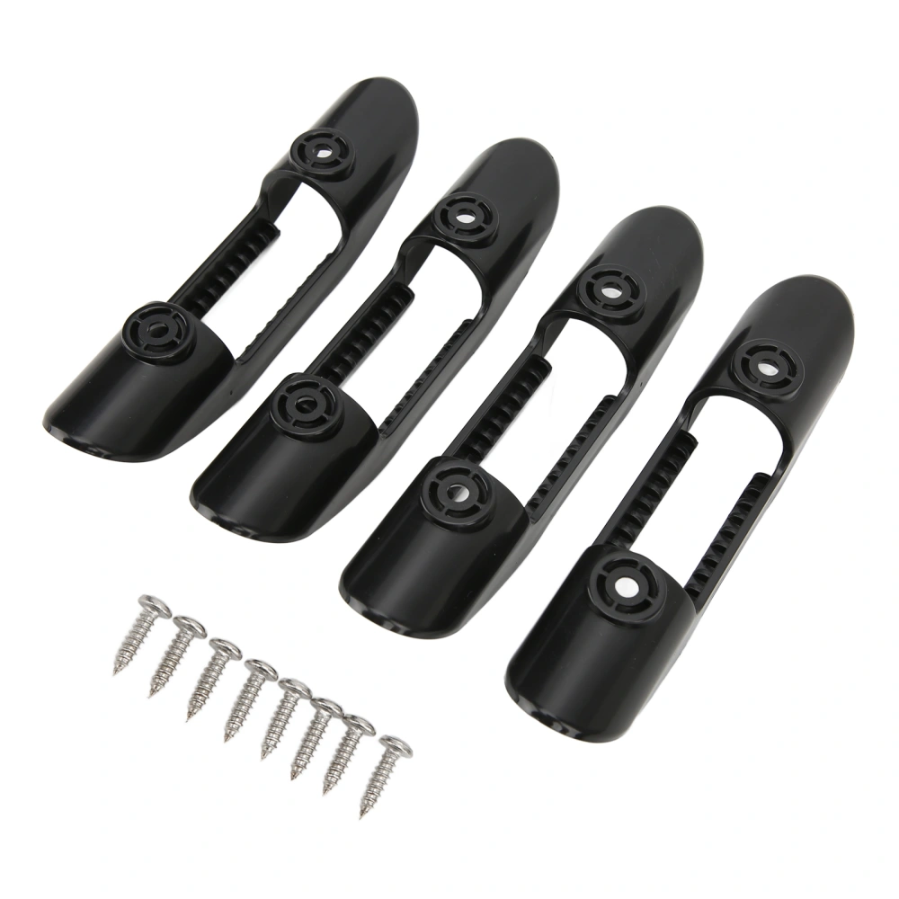 ABS Plastic Kayak Paddle Clip Universal Ship Boat Paddle Holder Accessory with Screws Black