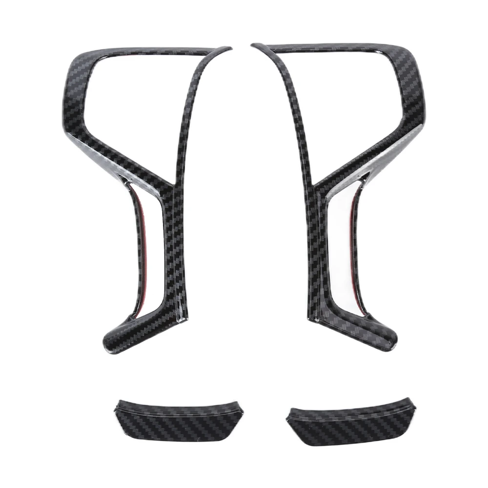 4pcs Car Steering Wheel Frame Carbon Fiber Style Replacement for Mitsubishi Pajero Sport 2019‑2020