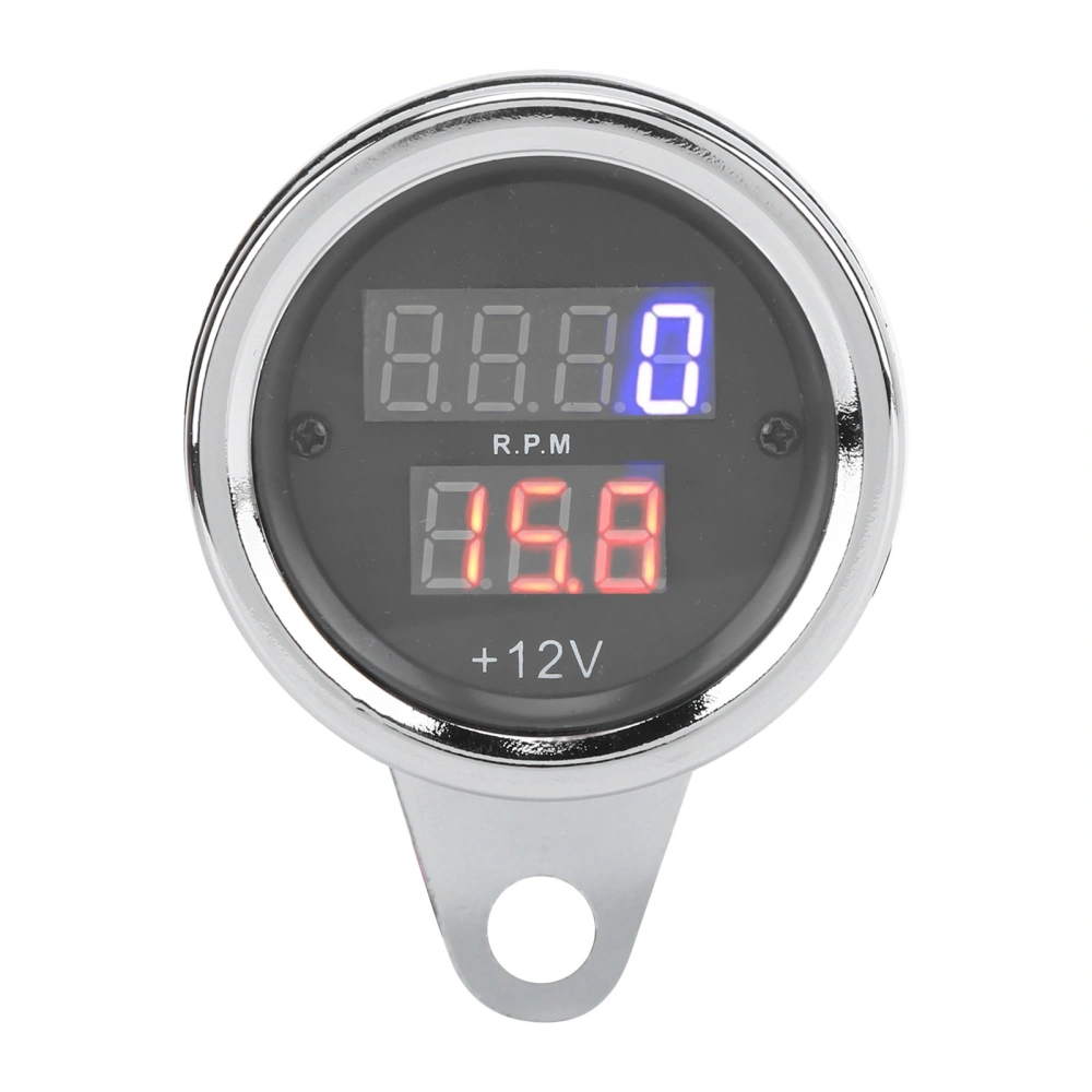 Motorcycle 3 in 1 Tachometer Speedometer Odograph LCD Display UV Resistant Iron 12V