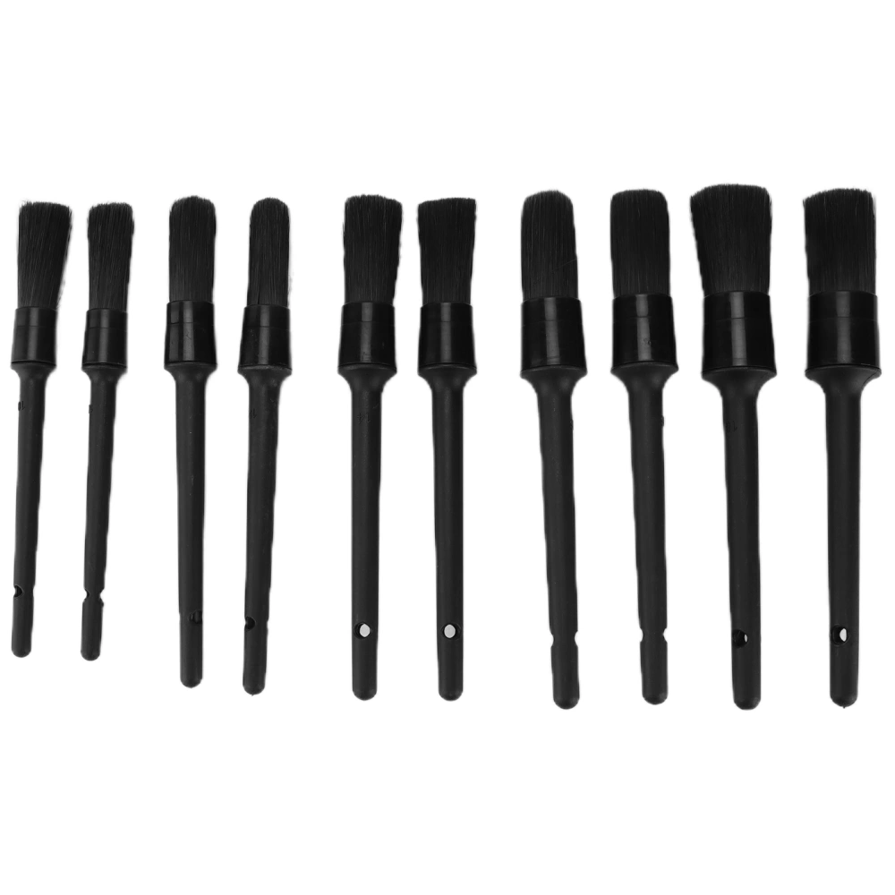 10pcs Detailing Dusting Brushes Kit Scrub Cleaning Tool for Automotive Interior Exterior Wheels Air Vent